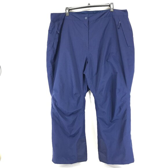 Lands' End Squall Waterproof Insulated Snow Pants Women's Plus Size 3X Blue Ski - Picture 1 of 15